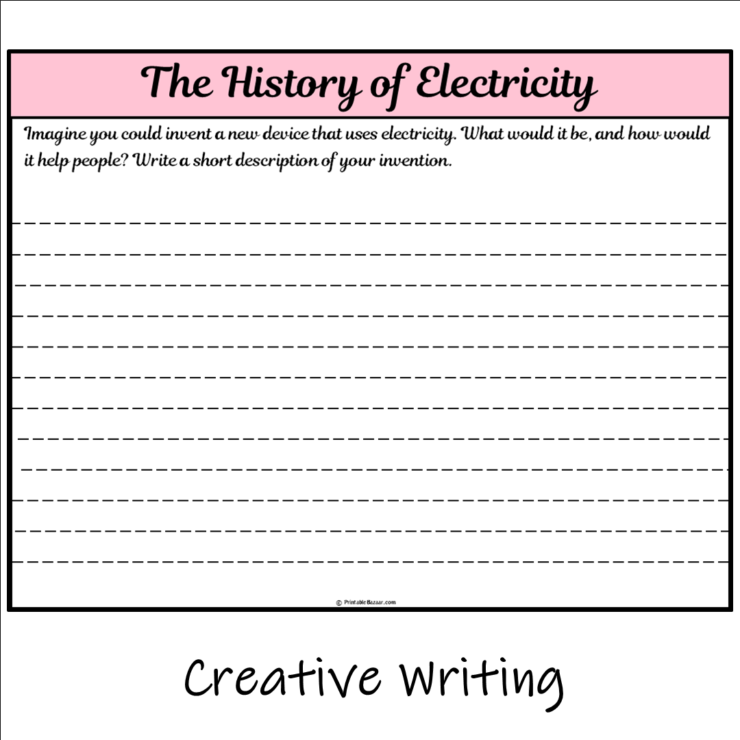 The History of Electricity | Main Idea and Supporting Details Reading Passage and Questions