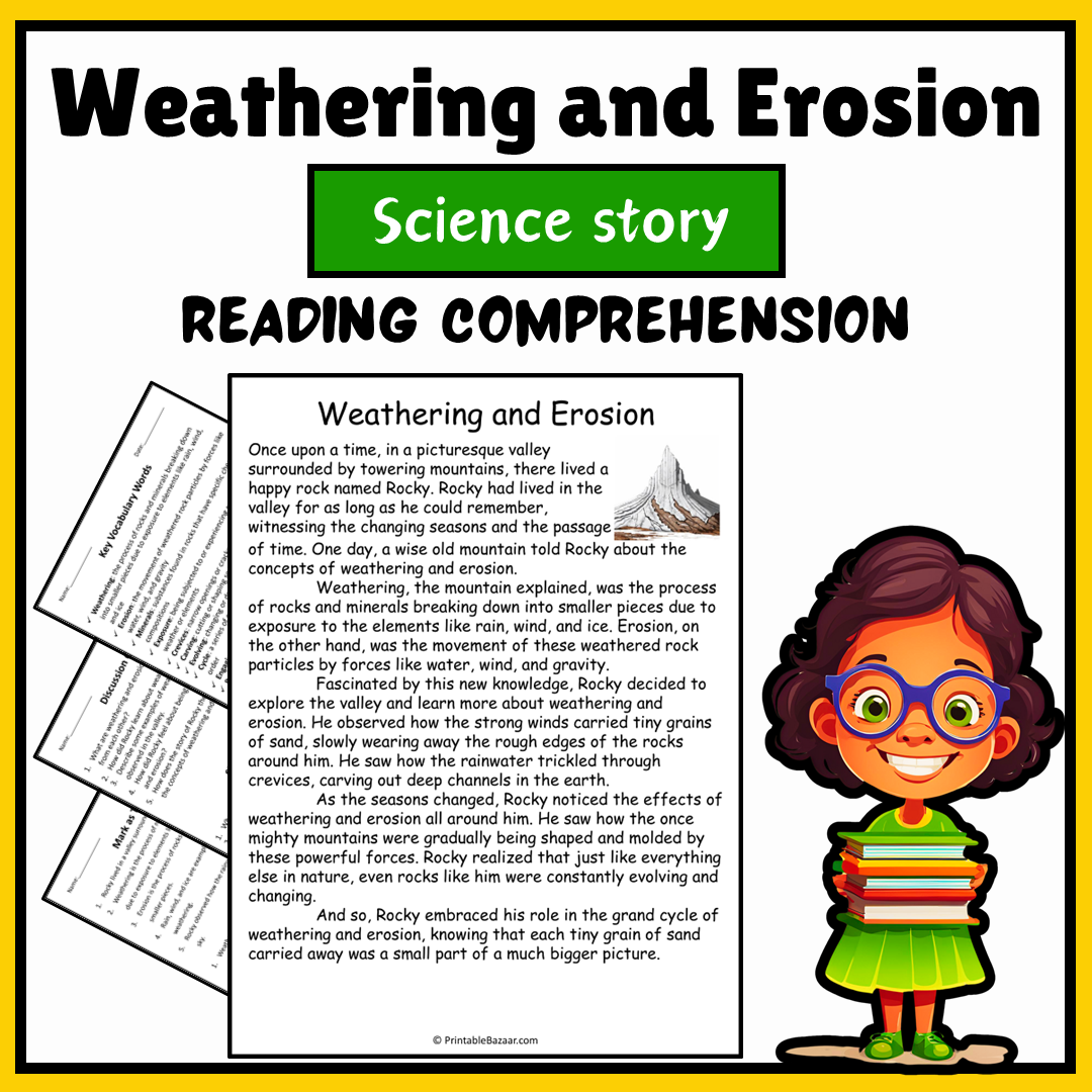 Weathering and Erosion | Science Story Reading Comprehension Activity