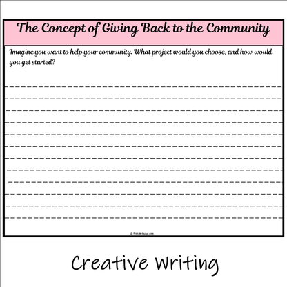 The Concept of Giving Back to the Community | Main Idea and Supporting Details Reading Passage and Questions