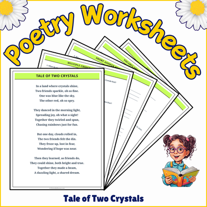 Tale of Two Crystals | Poem Grammar Worksheet Printable Activity