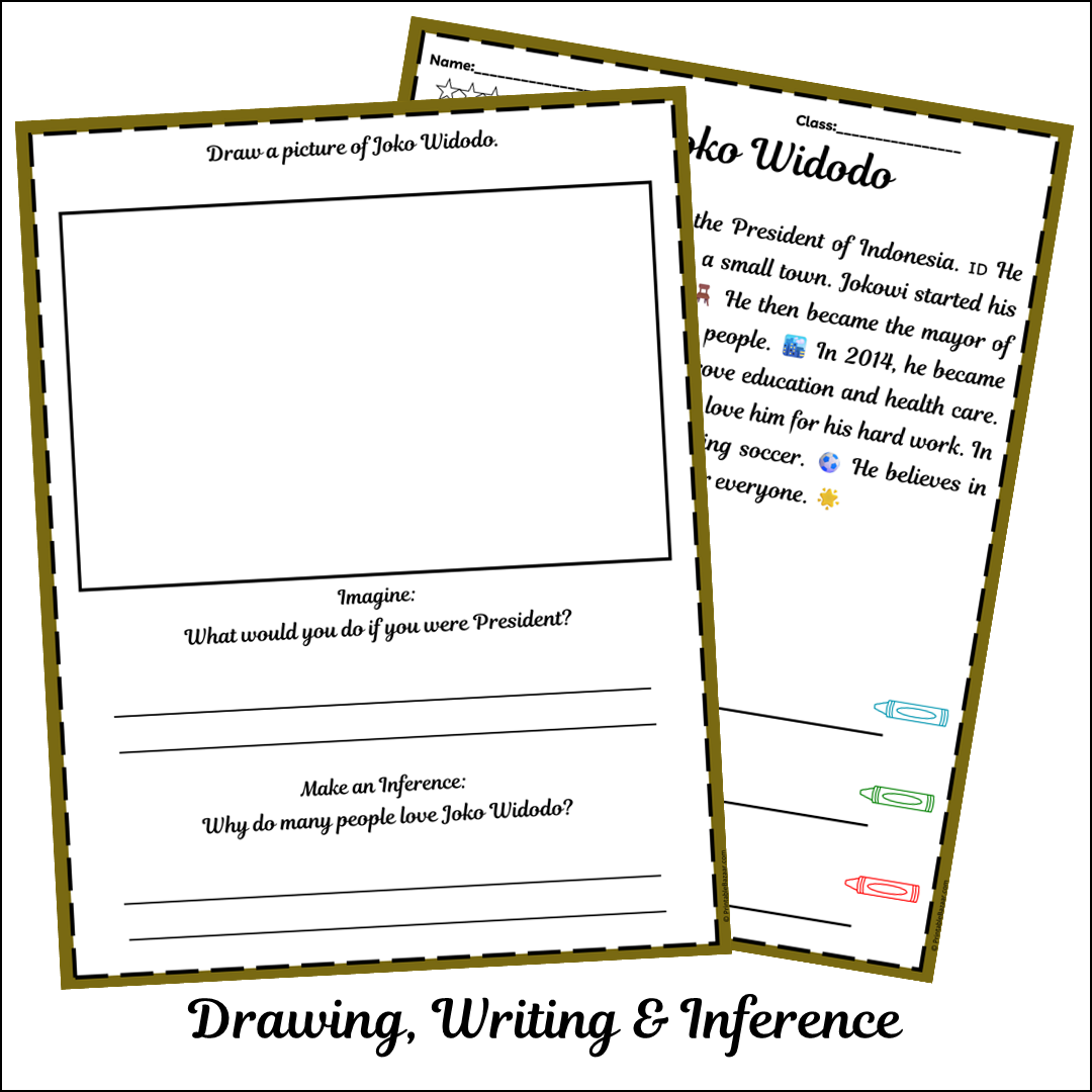 Joko Widodo | Short Reading Comprehension Creative Worksheet