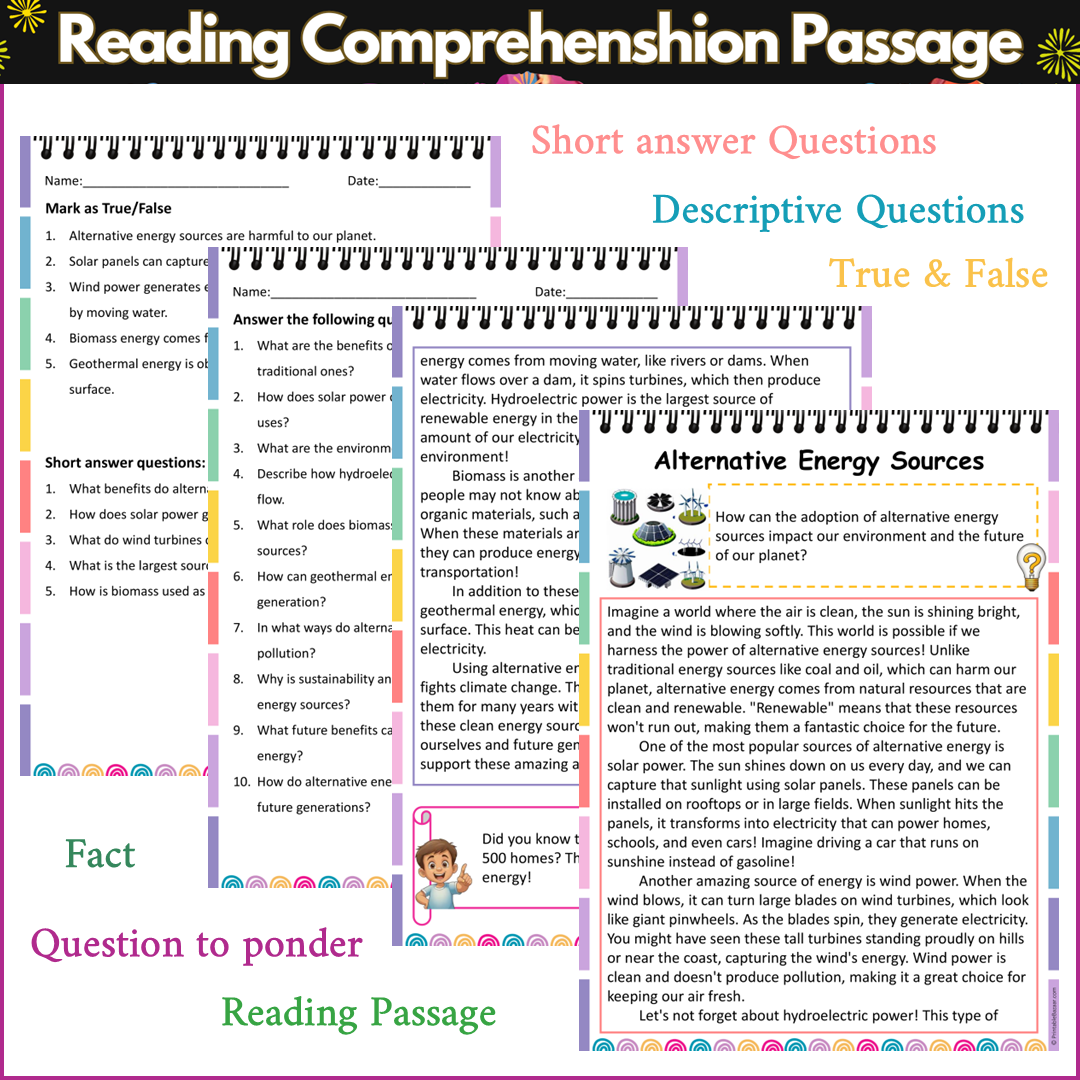 Alternative Energy Sources | Reading Comprehension Passage and Questions