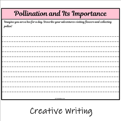 Pollination and Its Importance | Main Idea and Supporting Details Reading Passage and Questions