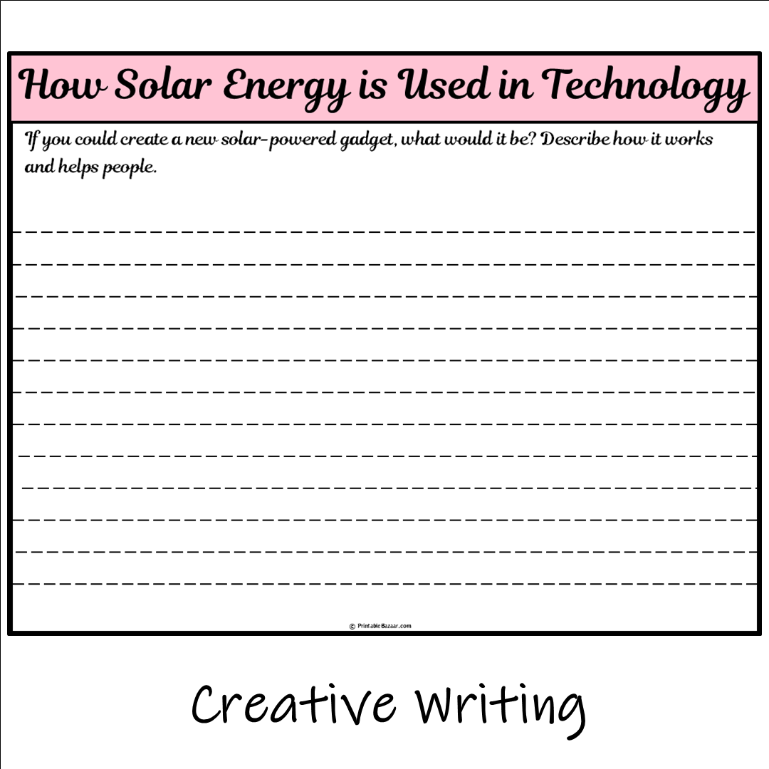 How Solar Energy is Used in Technology | Main Idea and Supporting Details Reading Passage and Questions