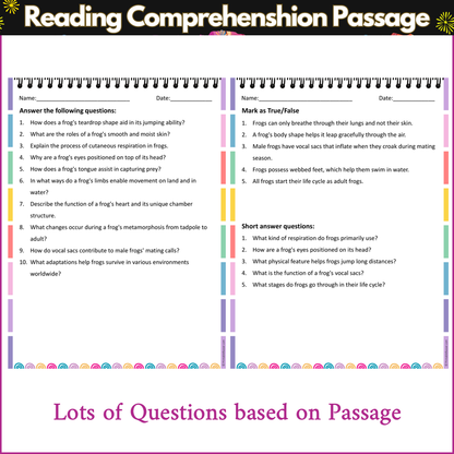 Anatomy of a Frog | Reading Comprehension Passage and Questions