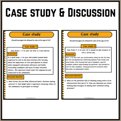 Should teenagers be allowed to vote at the age of 16? | Debate Case Study Worksheet