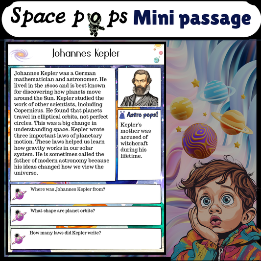 Johannes Kepler | Space Pops Reading Passage and Questions