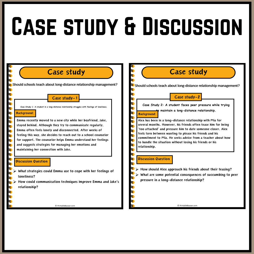 Should schools teach about long-distance relationship management? | Debate Case Study Worksheet