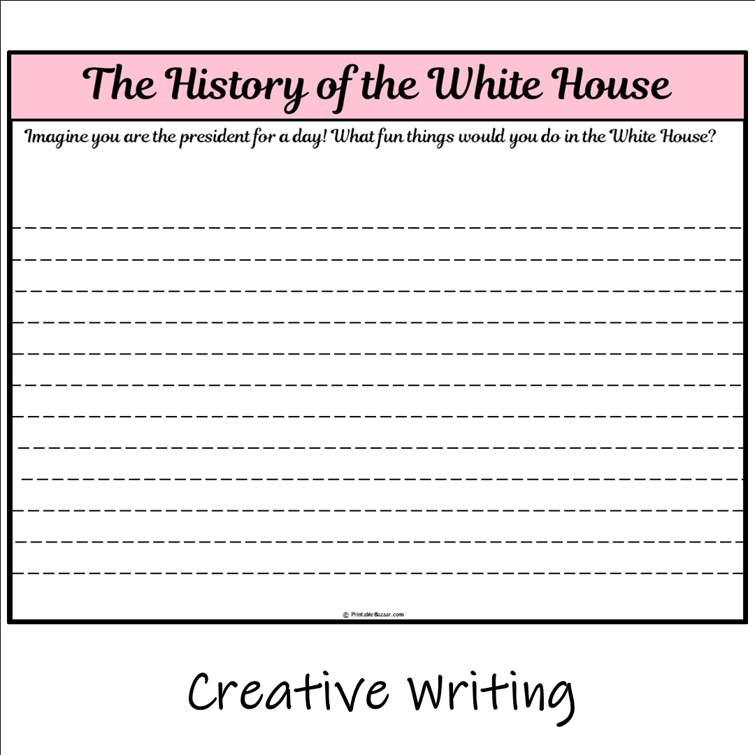 The History of the White House | Main Idea and Supporting Details Reading Passage and Questions