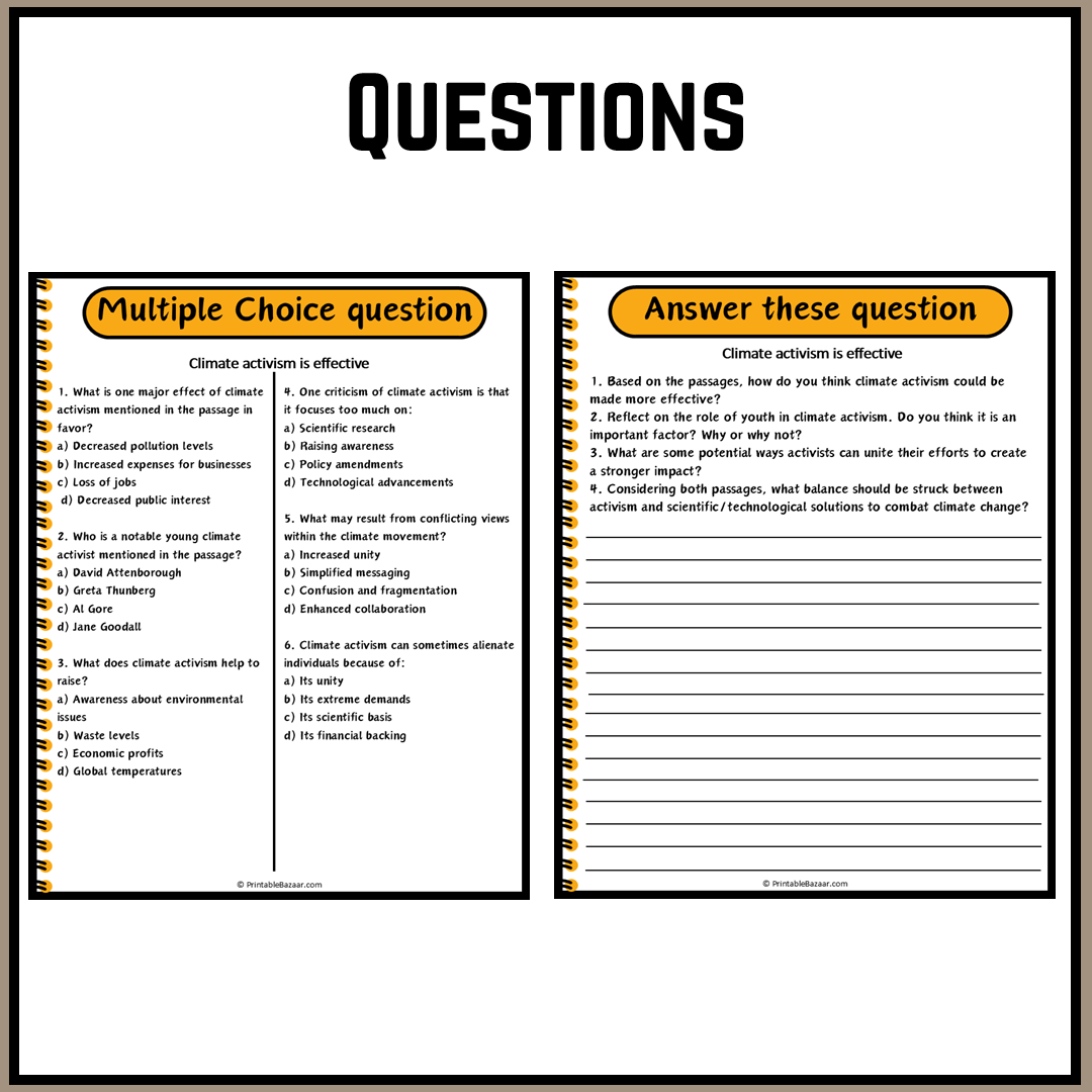 Climate activism is effective | Debate Case Study Worksheet