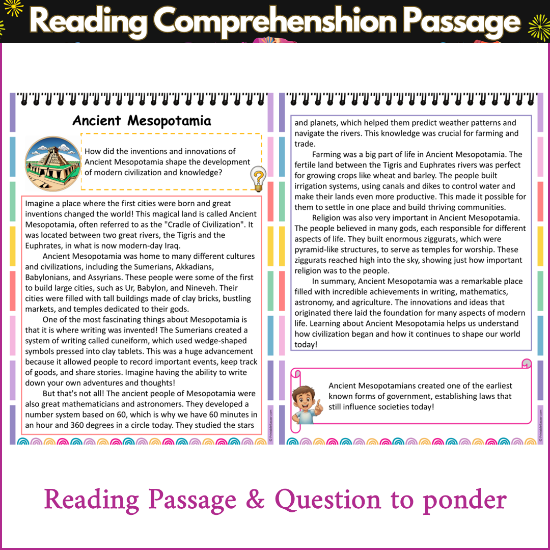 Ancient Mesopotamia | Reading Comprehension Passage and Questions