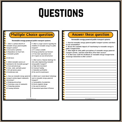 Renewable energy-powered public transport systems | Debate Case Study Worksheet