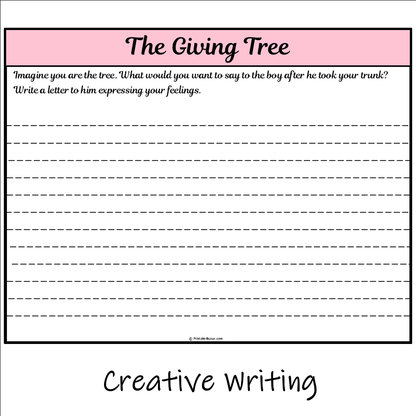 The Giving Tree | Main Idea and Supporting Details Reading Passage and Questions