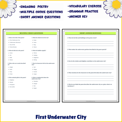 First Underwater City | Poem Grammar Worksheet Printable Activity