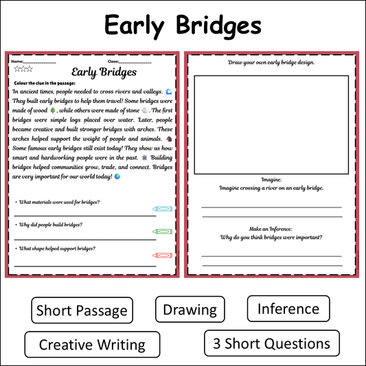 Early Bridges | Short Reading Comprehension Creative Worksheet