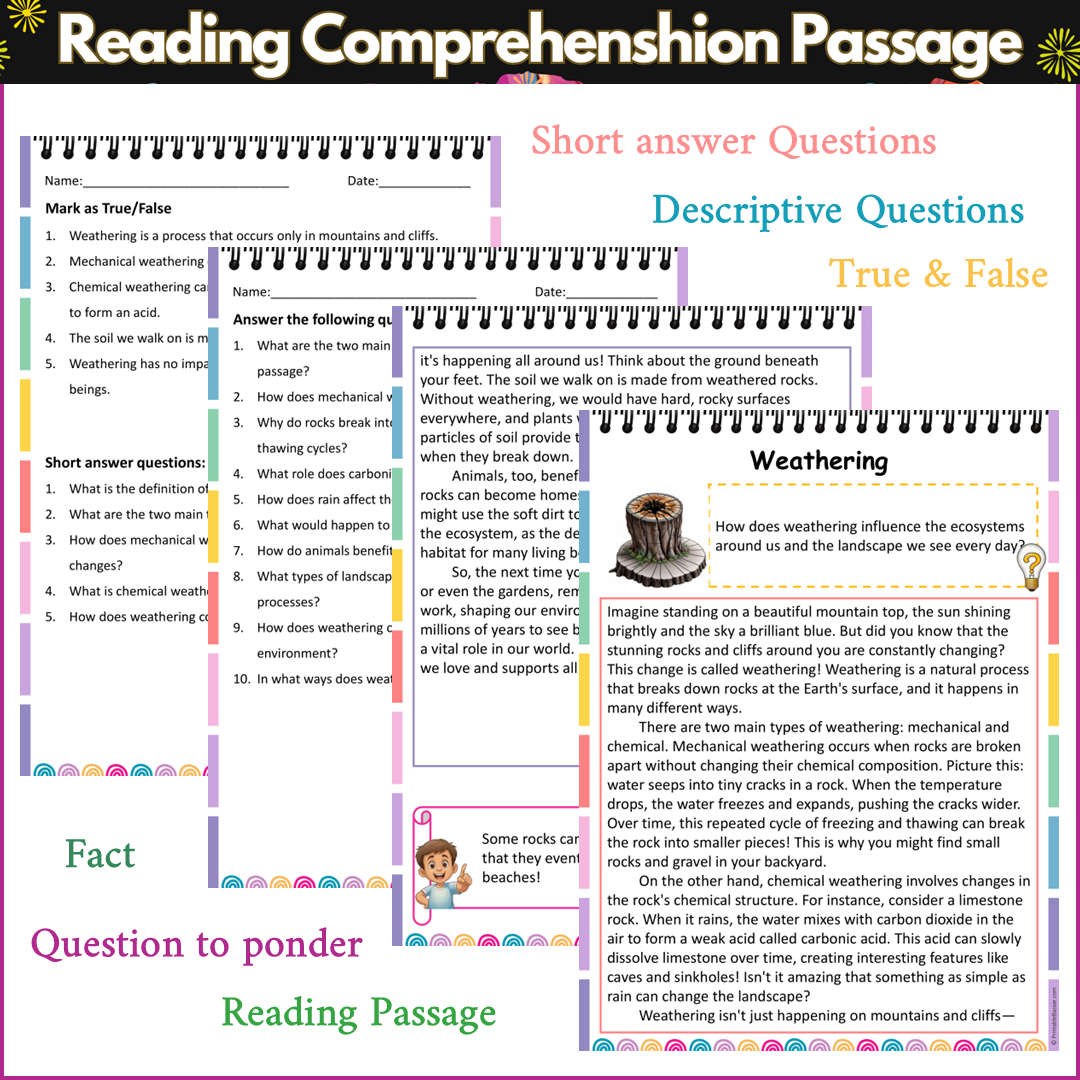 Weathering | Reading Comprehension Passage and Questions