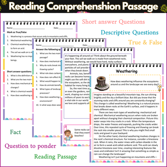 Weathering | Reading Comprehension Passage and Questions