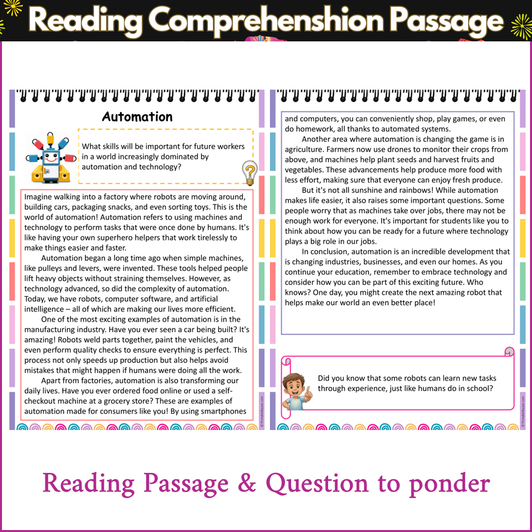 Automation | Reading Comprehension Passage and Questions