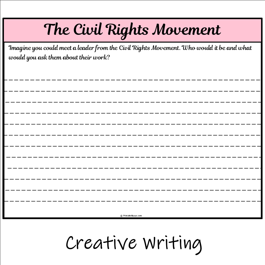 The Civil Rights Movement | Main Idea and Supporting Details Reading Passage and Questions