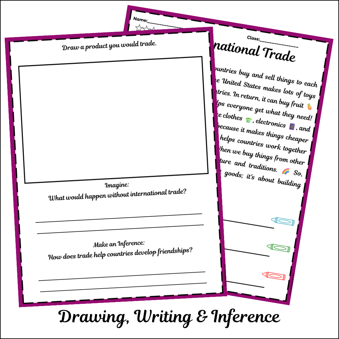 International Trade | Short Reading Comprehension Creative Worksheet