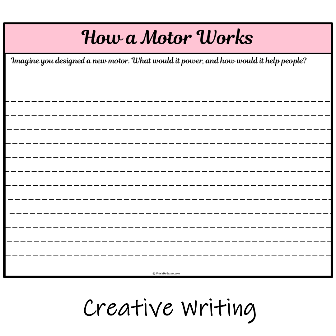 How a Motor Works | Main Idea and Supporting Details Reading Passage and Questions