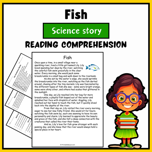 Fish | Science Story Reading Comprehension Activity