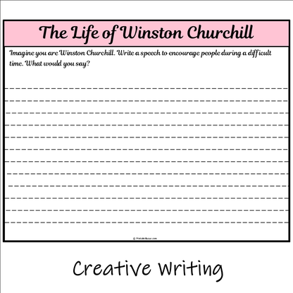 The Life of Winston Churchill | Main Idea and Supporting Details Reading Passage and Questions