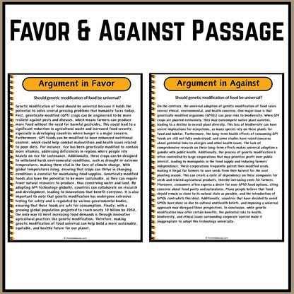 Should genetic modification of food be universal? | Debate Case Study Worksheet