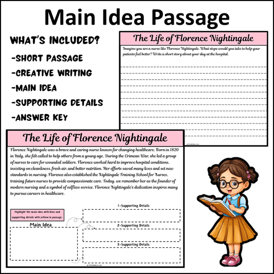 The Life of Florence Nightingale | Main Idea and Supporting Details Reading Passage and Questions