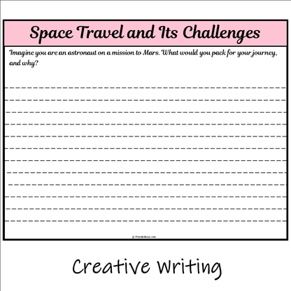 Space Travel and Its Challenges | Main Idea and Supporting Details Reading Passage and Questions