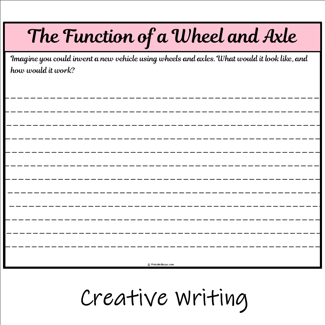 The Function of a Wheel and Axle | Main Idea and Supporting Details Reading Passage and Questions