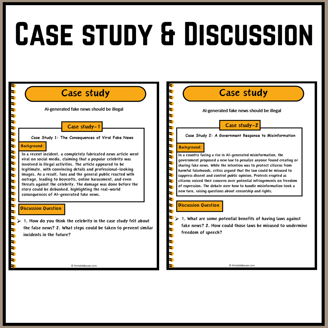 AI-generated fake news should be illegal | Debate Case Study Worksheet