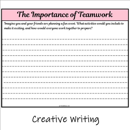 The Importance of Teamwork | Main Idea and Supporting Details Reading Passage and Questions