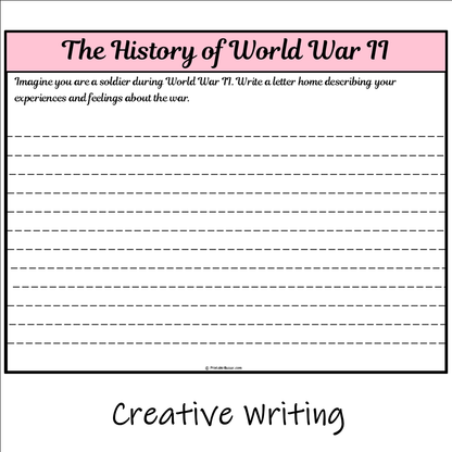 The History of World War II | Main Idea and Supporting Details Reading Passage and Questions