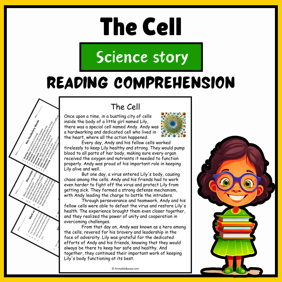 The Cell | Science Story Reading Comprehension Activity