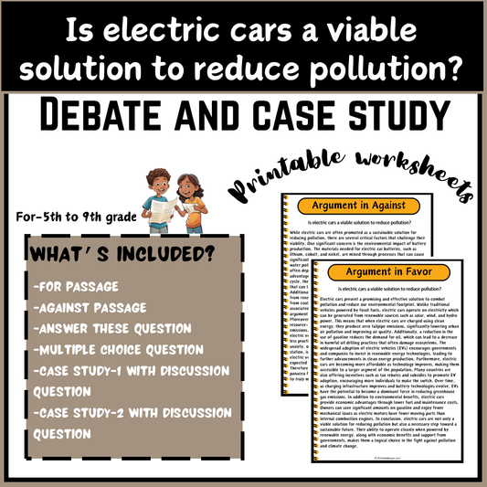 Is electric cars a viable solution to reduce pollution? | Debate Case Study Worksheet