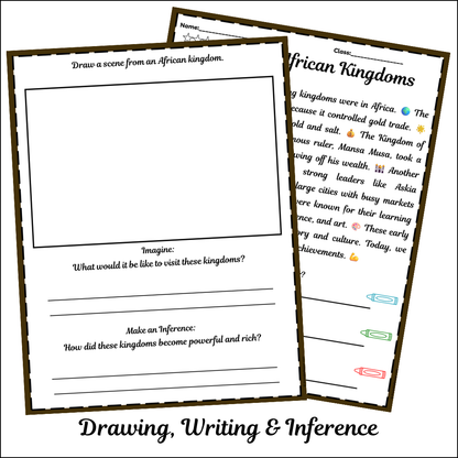 Early African Kingdoms | Short Reading Comprehension Creative Worksheet