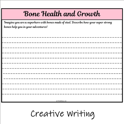 Bone Health and Growth | Main Idea and Supporting Details Reading Passage and Questions