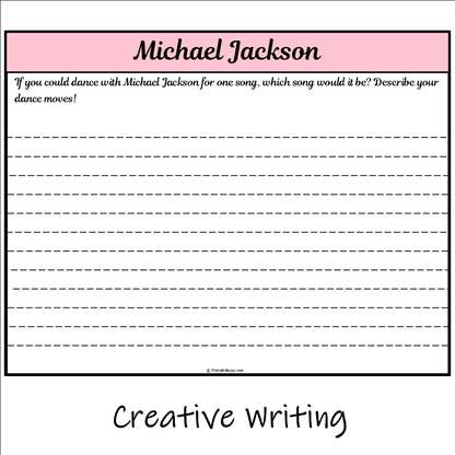 Michael Jackson | Main Idea and Supporting Details Reading Passage and Questions