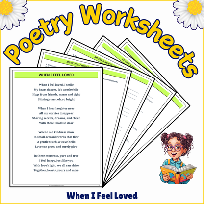 When I Feel Loved | Poem Grammar Worksheet Printable Activity