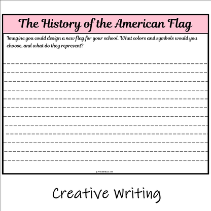 The History of the American Flag | Main Idea and Supporting Details Reading Passage and Questions