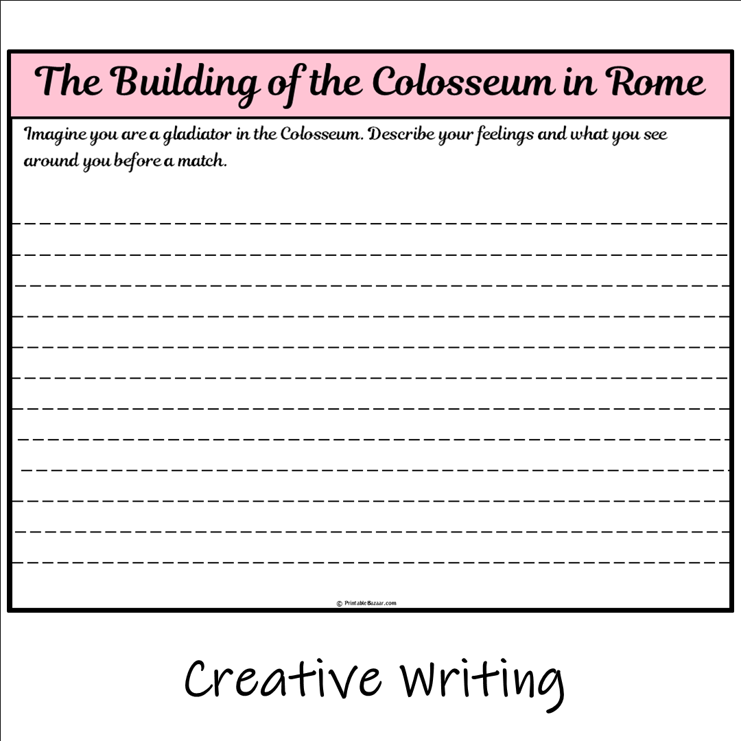 The Building of the Colosseum in Rome | Main Idea and Supporting Details Reading Passage and Questions