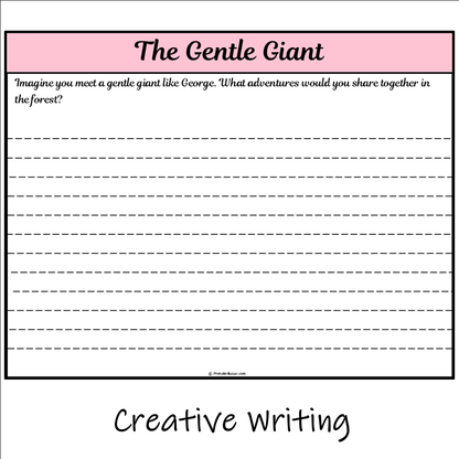 The Gentle Giant | Main Idea and Supporting Details Reading Passage and Questions