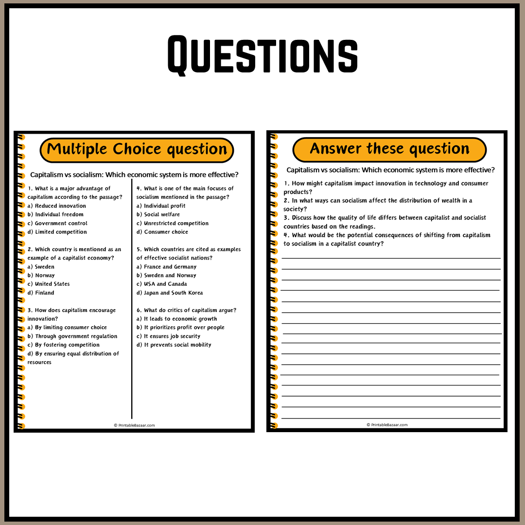 Capitalism vs socialism: Which economic system is more effective? | Debate Case Study Worksheet