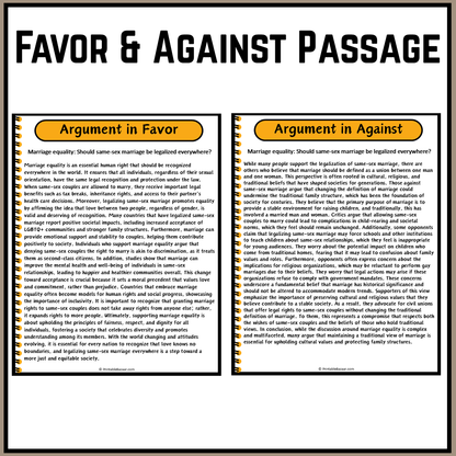 Marriage equality: Should same-sex marriage be legalized everywhere? | Debate Case Study Worksheet