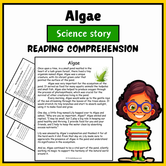 Algae | Science Story Reading Comprehension Activity
