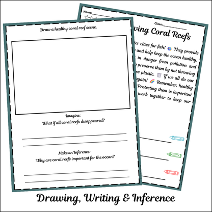 Preserving Coral Reefs | Short Reading Comprehension Creative Worksheet