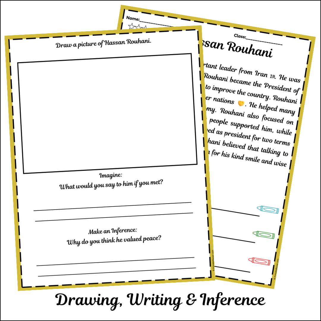 Hassan Rouhani | Short Reading Comprehension Creative Worksheet