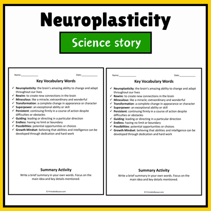 Neuroplasticity | Science Story Reading Comprehension Activity