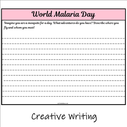 World Malaria Day | Main Idea and Supporting Details Reading Passage and Questions